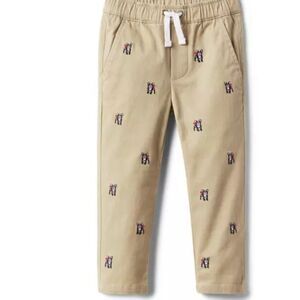 Janie and Jack 100048047 The Embroidered French Bulldog Pant NWT size 12-18 m